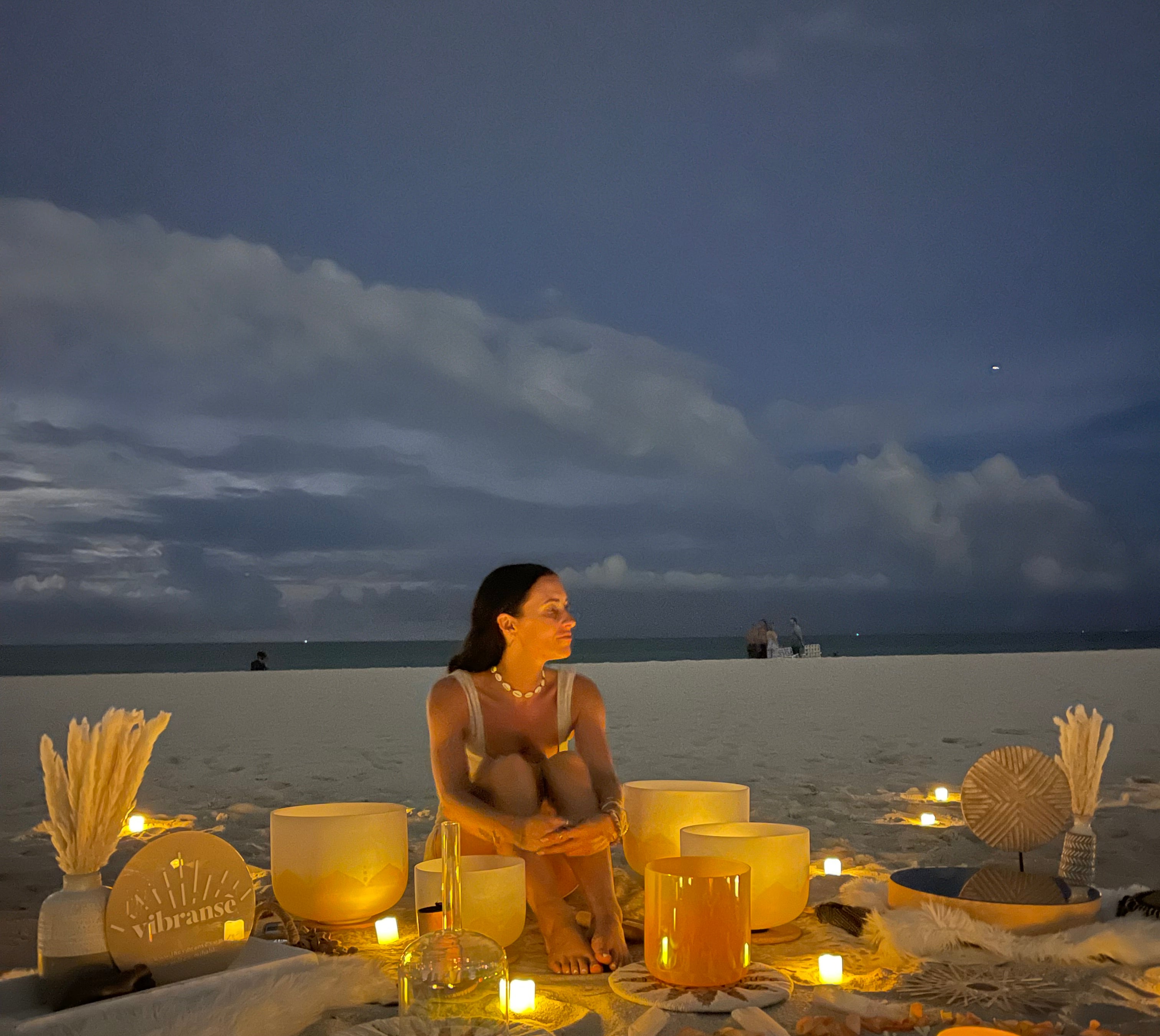 Sound Bath on the Beach at midnight