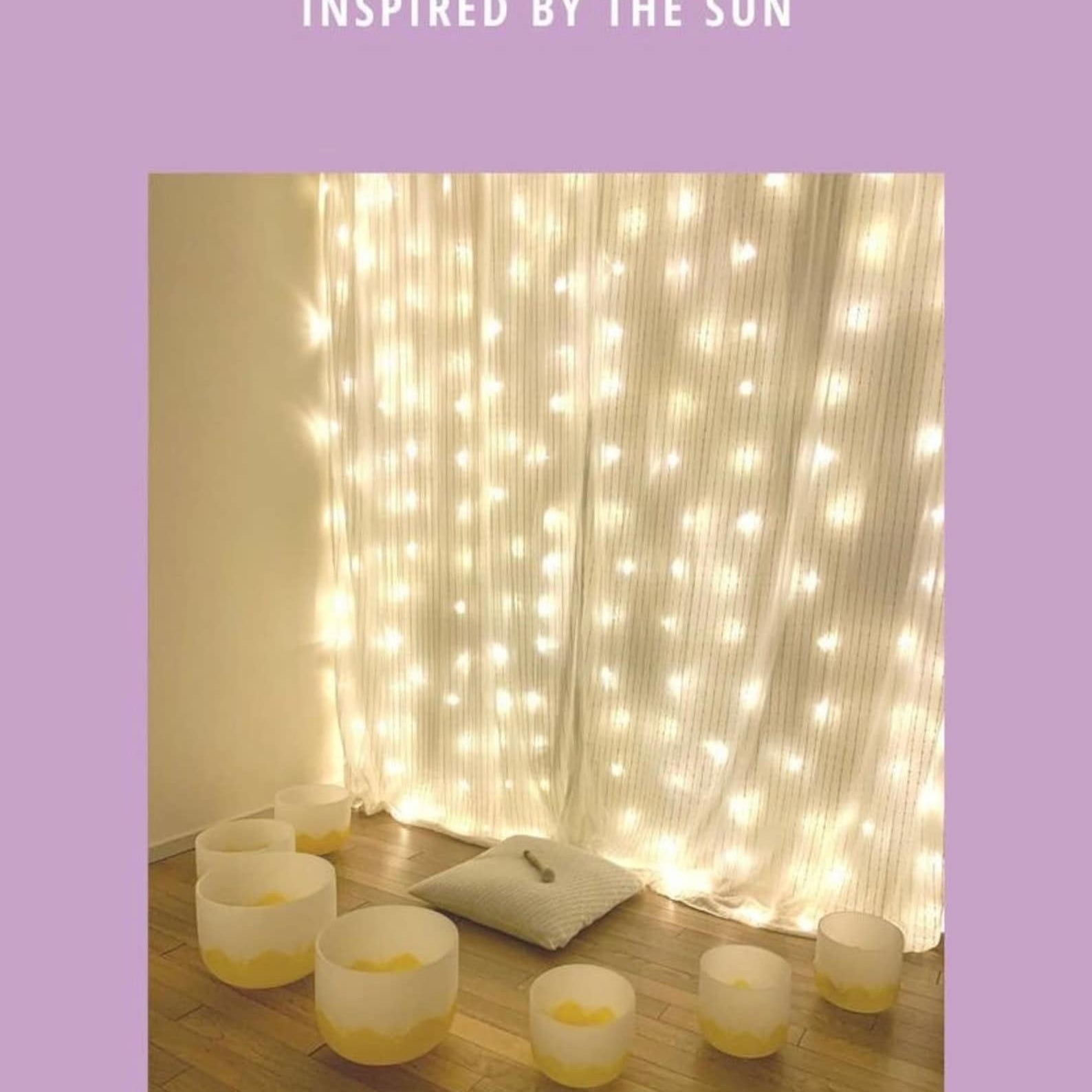 Full Chakra Set 'Inspired by the Sun' Set of 7 Chakra Bowls in front of lights