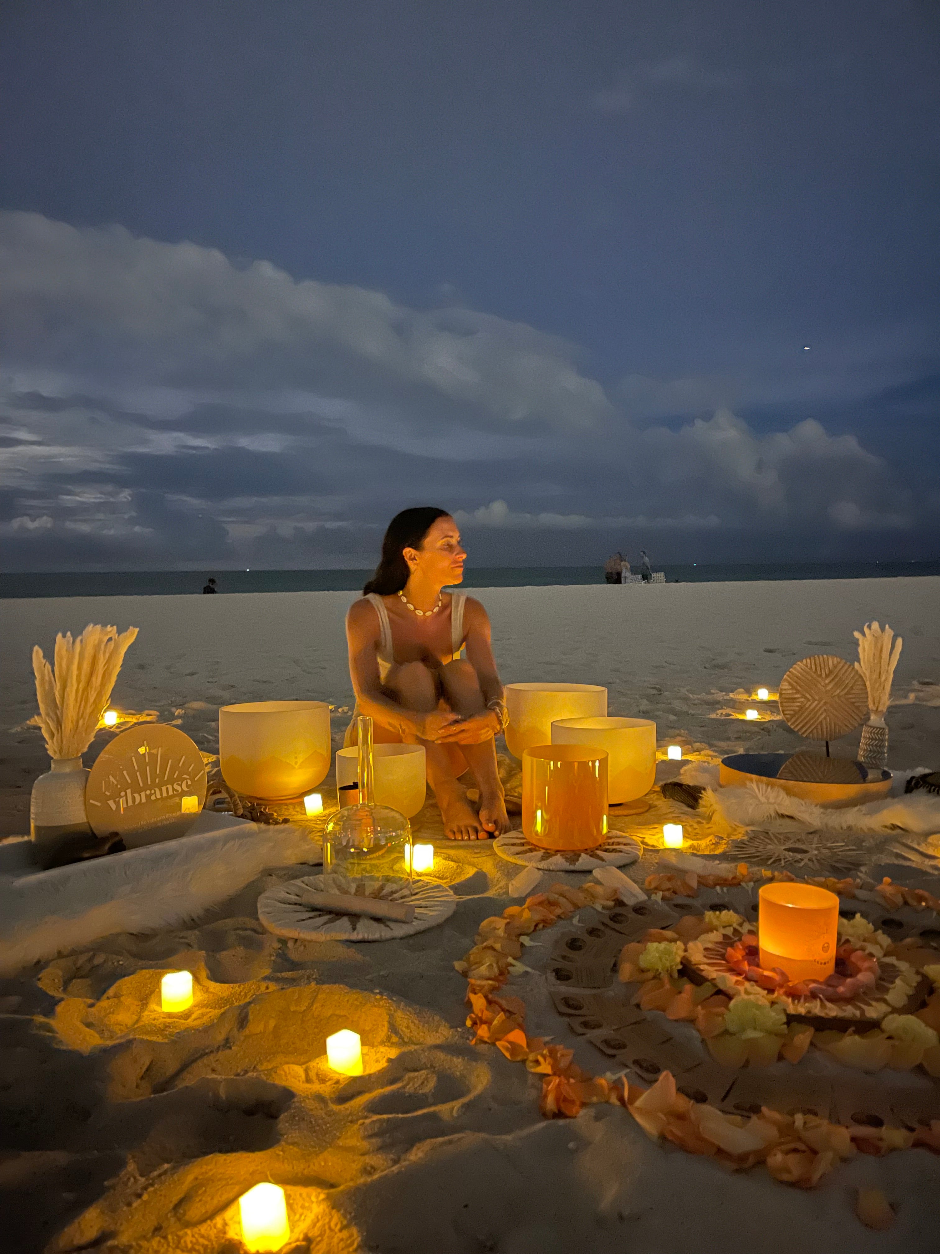 Sound Bath on the Beach at midnight
